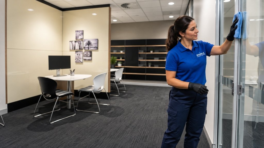 Autonomous robotic commercial floor scrubber operated in smart building atrium