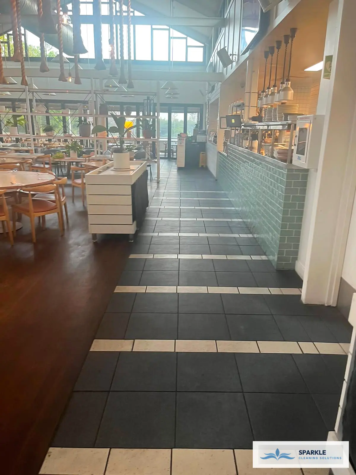 Spotless commercial floor care demonstrating high contractor performance