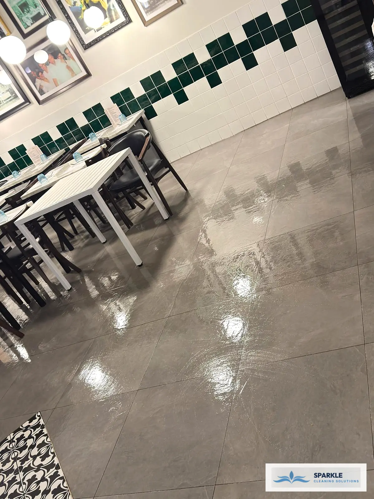 Polished commercial facility floor showcasing comprehensive cleaning standards