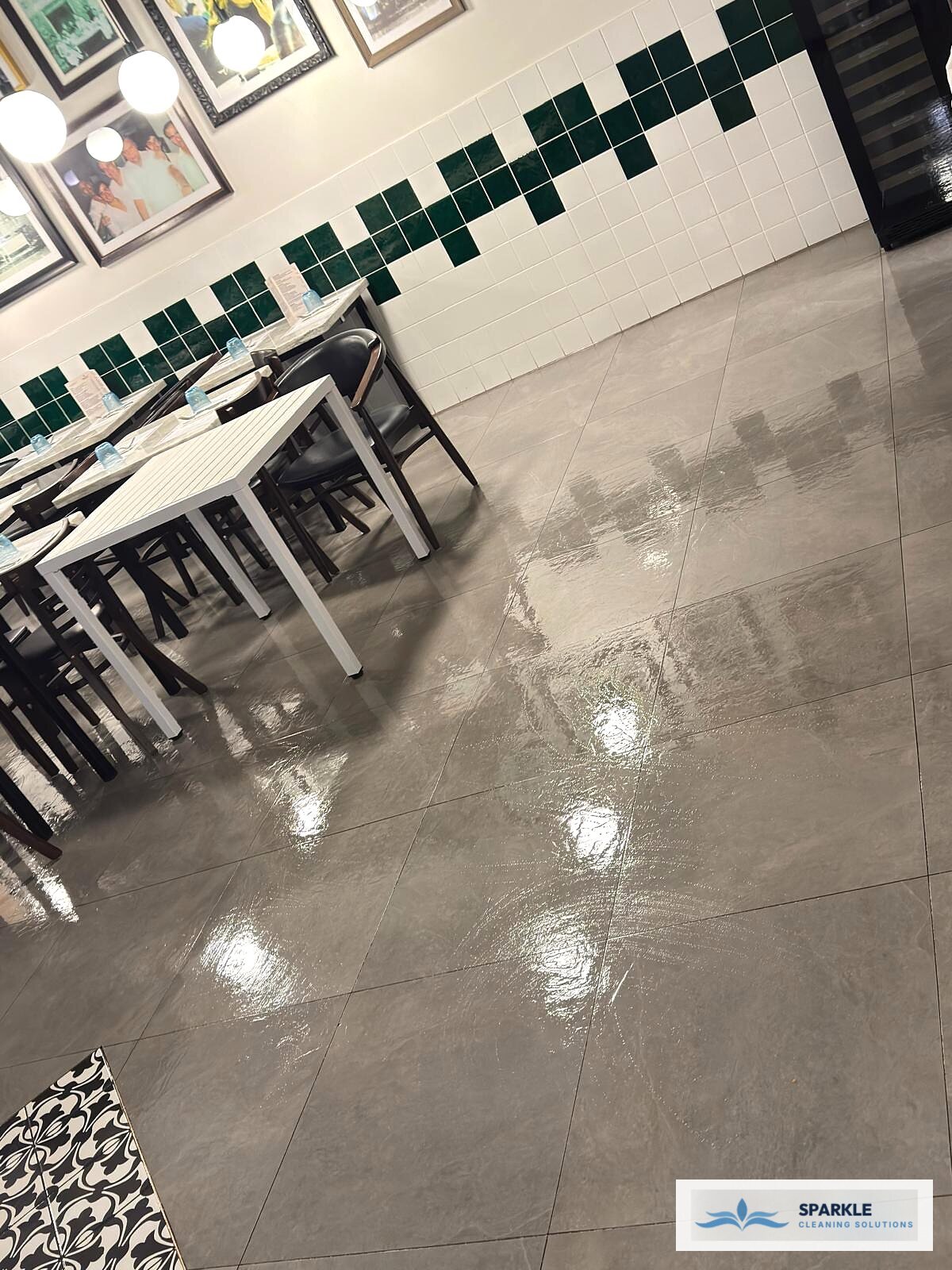 Commercial cleaner detailing luxury retail store showroom presentation